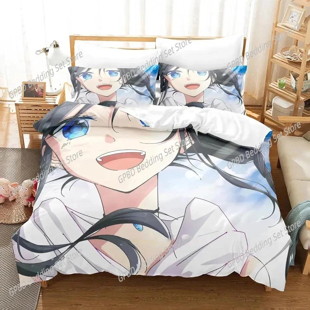 Comforter Anime Weathering With You Bedding Set 3D Printed Suitable For Bedroom Kids Home Textile