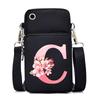 2024 Mobile Phone Bag Women's Messenger Bag New Alphabet Letter Printing Black Shoulder Bag Change Bag