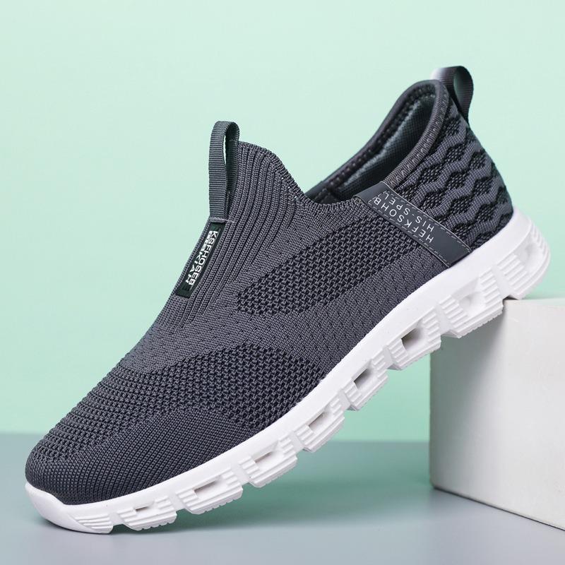 Men's New Trendy Comfortable Breathable Slip-On Casual Shoes, Low Top Lightweight Athletic Sneakers, Plus Size Walking Shoes for Dad