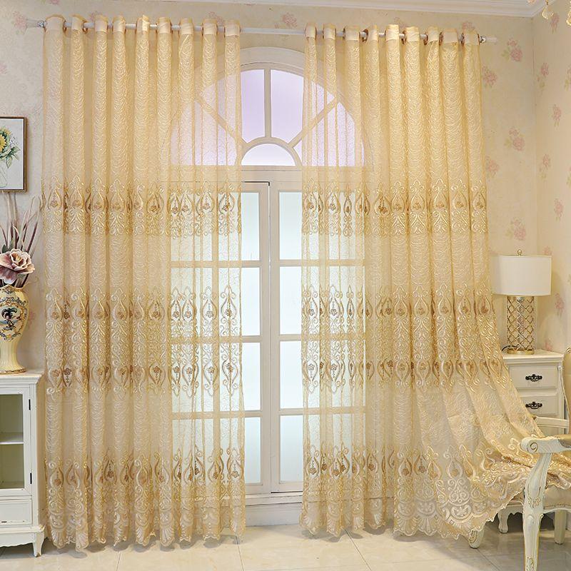 1 pezzo Lussuosa Tenda Jacquard Ispessita in Stile Europeo - Elegante Tenda Semitrasparente da Finestra per Soggiorno, Camera da Letto, Balcone con Motivo Vintage