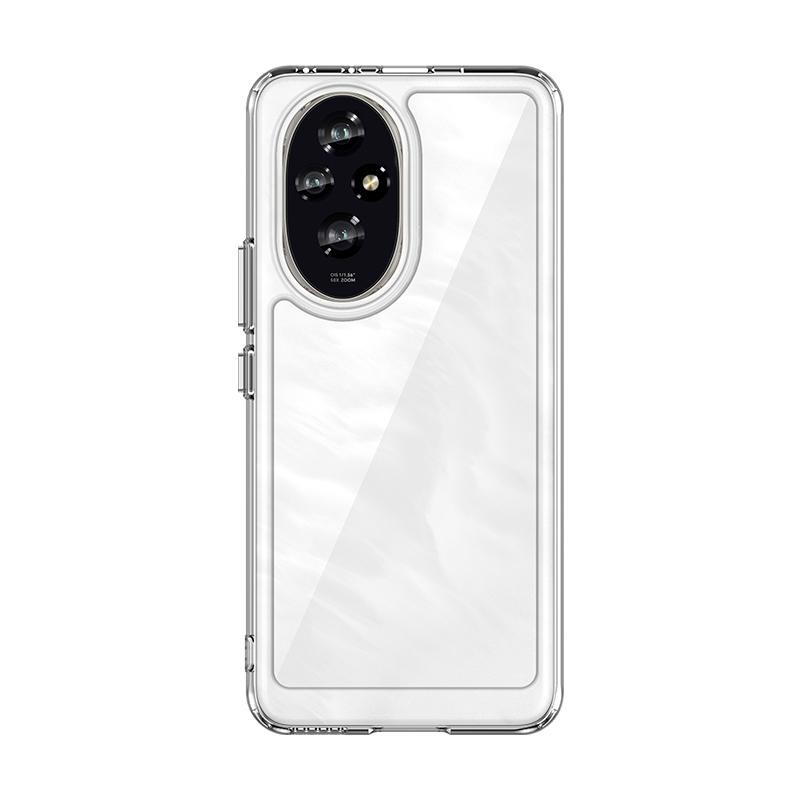 Acrylic shockproof Phone Case For Honor 200 Pro Transparent Candy Color Frame Back Cover for Honor 200 Lite