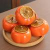 Meijin Ceramic Persimmon Tea & Candy Jar Gift Set