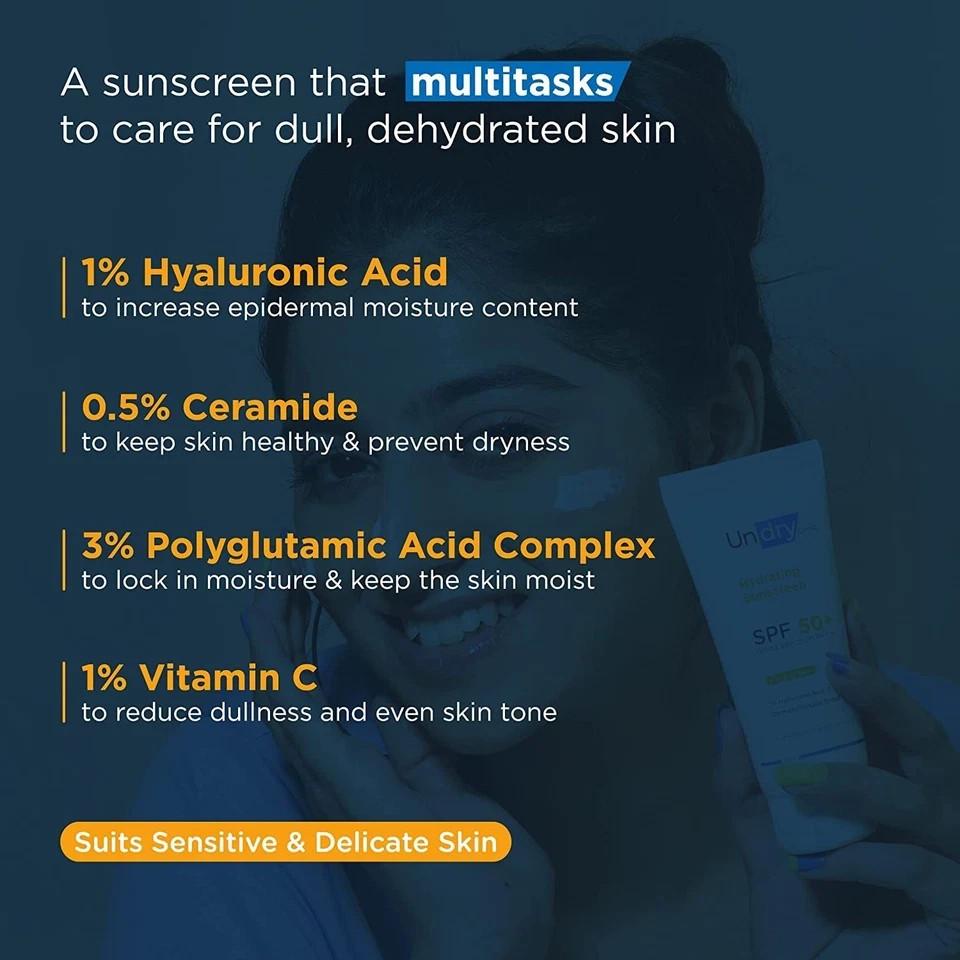 Undry Hydrating Sunscreen For Dry Skin 50g