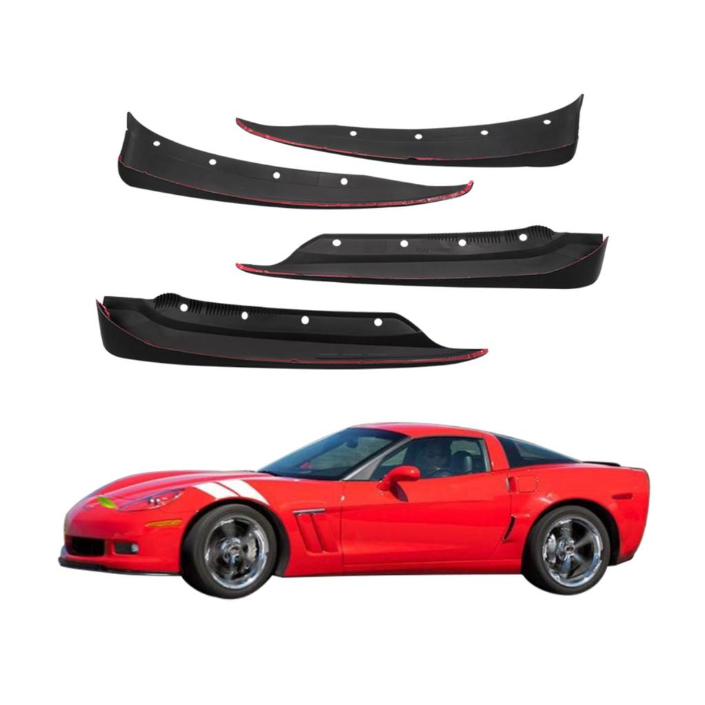 4PCS Splash Guards Mudguards Compatible with Chevrolet Corvette C6 2005 2006 2007 2008 2009 2010 2011 2012 2013