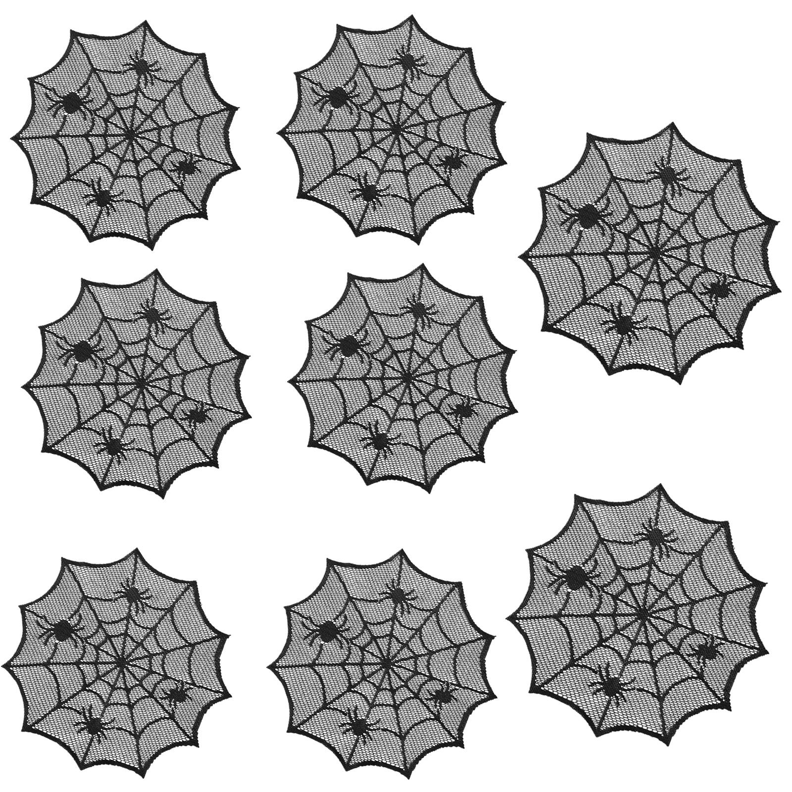 

Елегантна мереживна серветка з павутини з чорного павутиння для столу для романтичного прикраси дому 8 чорний