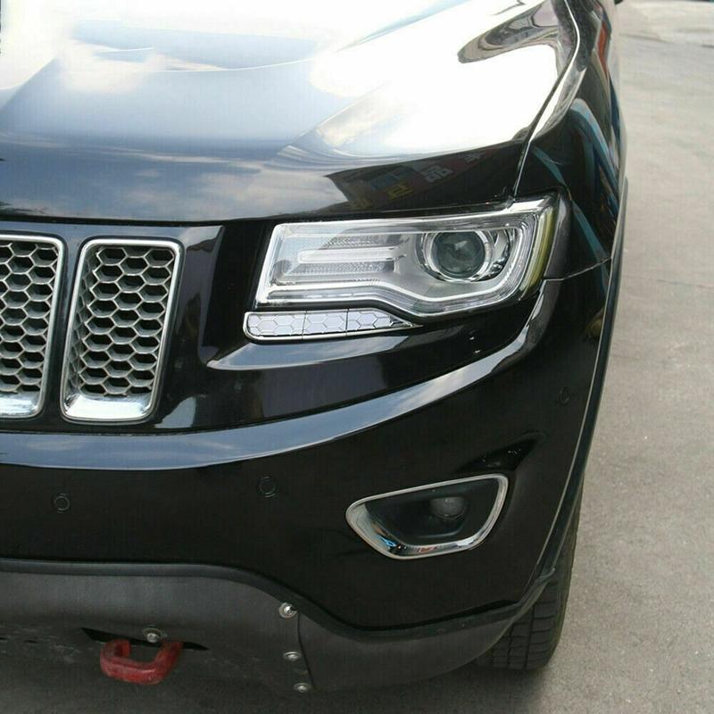 Headlight Cleaning Cover Trim Bezels For Jeep Grand Cherokee 2014-2016