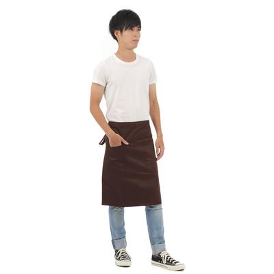 [smile Mode] Short Apron, Waist Apron, Work Apron, Half-Body Apron, Stylish, Solid Color, with Pockets, Unisex, Simple Design, Wrinkle-Resistant, for