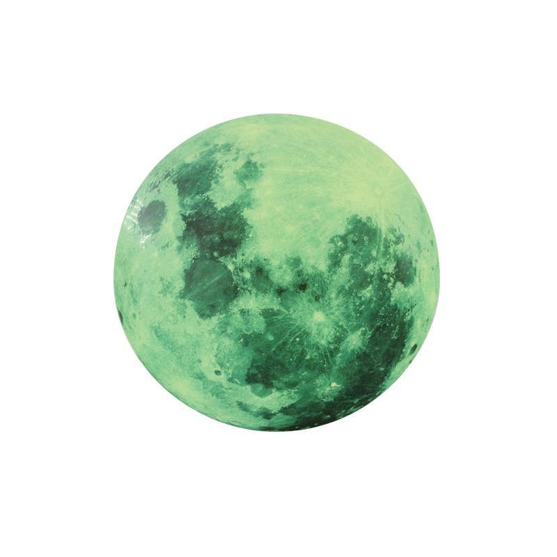 

Луна светится в темноте наклейки ночь светящаяся комната настенные наклейки украшения 30cm зелёный