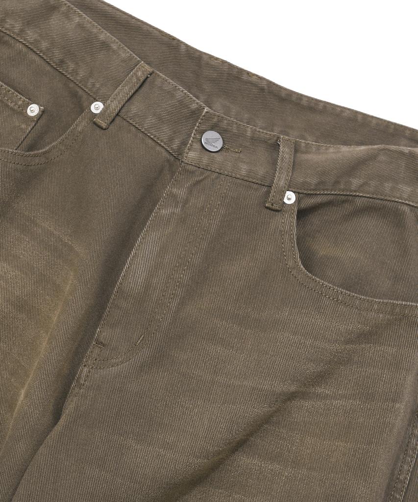 PHYPS MOTORCYCLE Vintage Old Denim Pants Brown