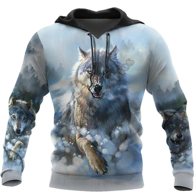 Spring and Autumn Men's Pullover Sweater 3D Digital Tattoo Print Loose Sweater