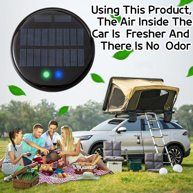 Solar and USB Powered Car Air Purifier Dual Core Technology Deodorizer Formaldehyde Remover Dual Use for Home