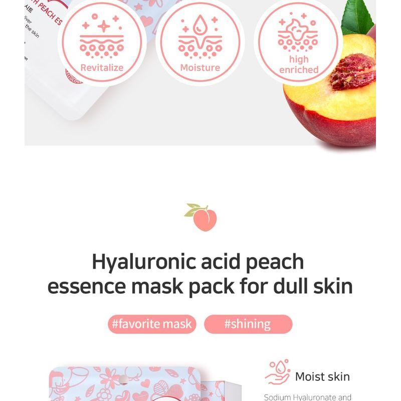 esfolio - Hyaluronic Acid With Peach Essence Mask Sheet Set