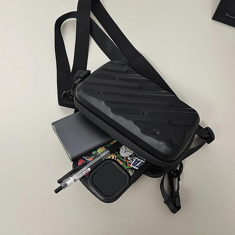 Personlighet Enkel Lett Boksveske Diagonalstripet Skulderveske Unisex Allsidig Crossbody-veske Telefonvesker