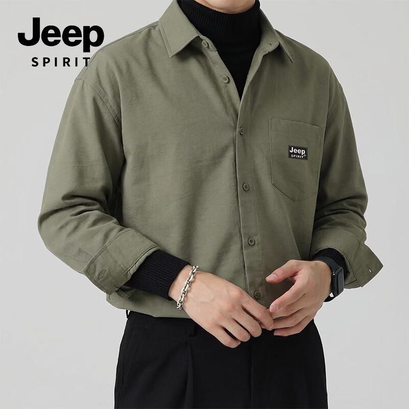 JEEP SPIRIT Men s Cotton-Blend Long-Sleeve Shirt 3XL