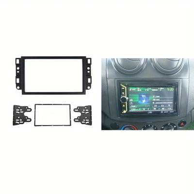 Painel de Rádio Estéreo para Carro 2 Din Kit de Acabamento para Montagem no Painel Moldura, Material ABS, para Aveo Lova Captiva Gentra