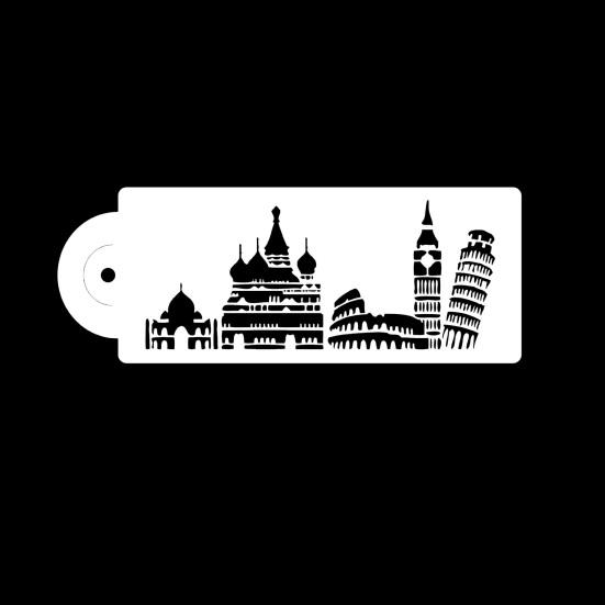 Stampo per torta multiuso, stampino pulito, materiale da forno per la costruzione di punti di riferimento