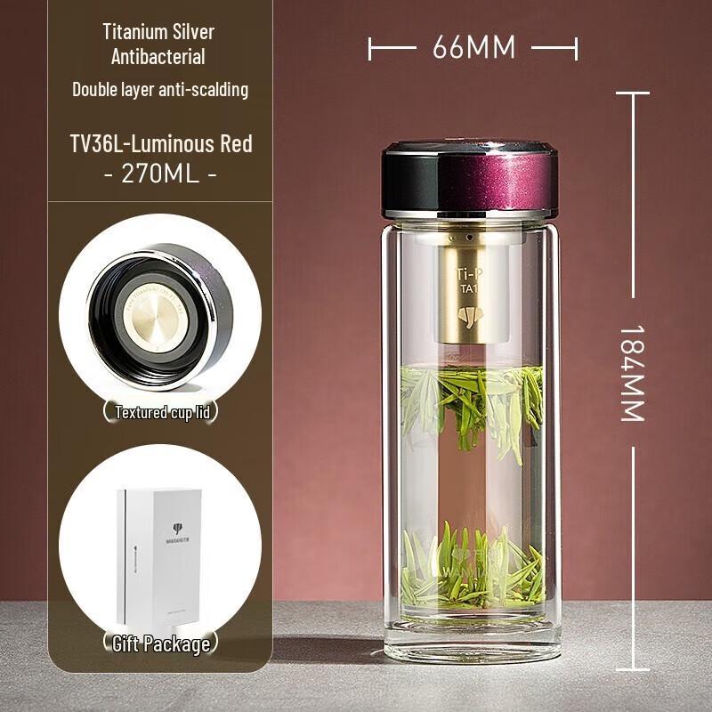 Wànxiàng Double-Layer Antibacterial Glass Cup