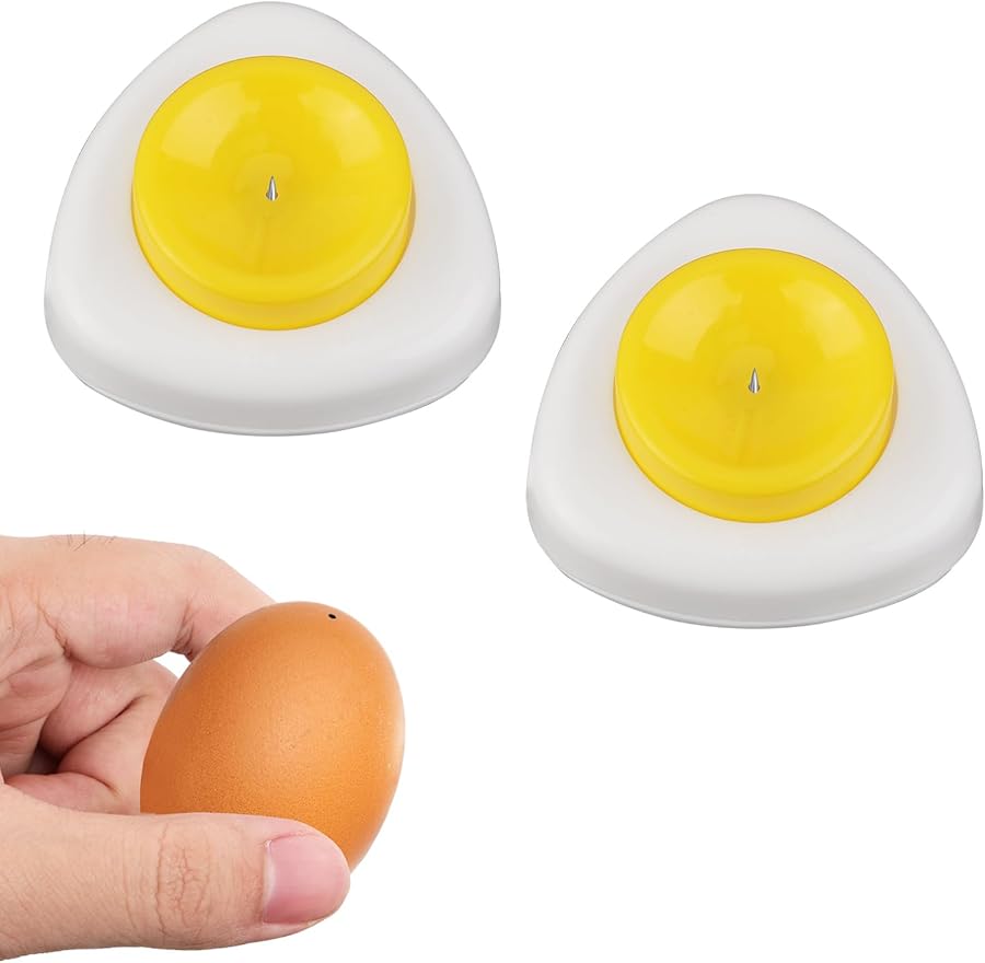 Egg Hole Puncher Opener Needle Egg Maker Plastic Base Manual Boiled Egg Punching Machine Puncher Seperater Cracker Piercing Tool