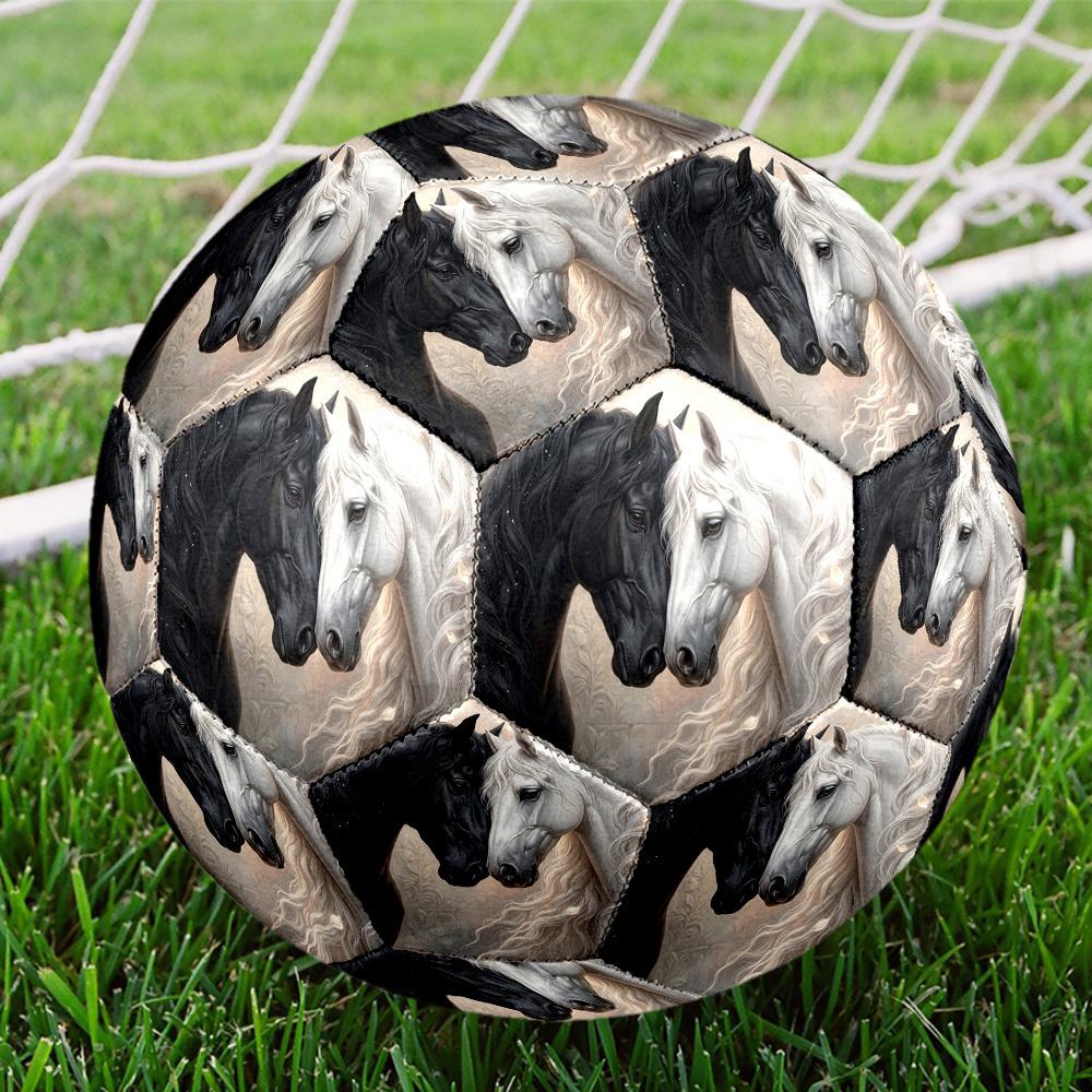 1pc Horse Affection Fantasy Theme Soccer Ball Football, Size 5, Lightweight PVC, Durable Outdoor Training Soccer Ball, Gift M61447