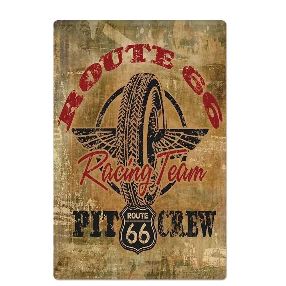 Signs Vintage Shabby Metal Tin Sign Motorcycle Rider Poster Art Tinplate Plaques Garage Motor Club Decor Painting Art Wall Plate
