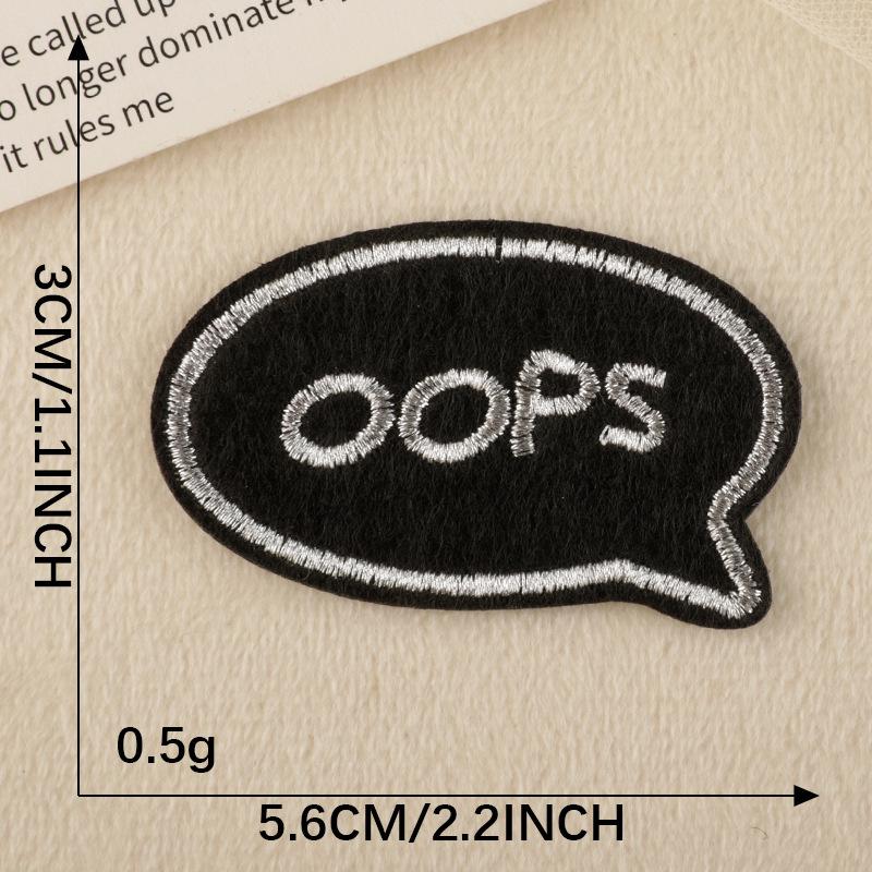 Cartoon Letter Embroidery Iron-On Patch for Shoes and Scrapbooks