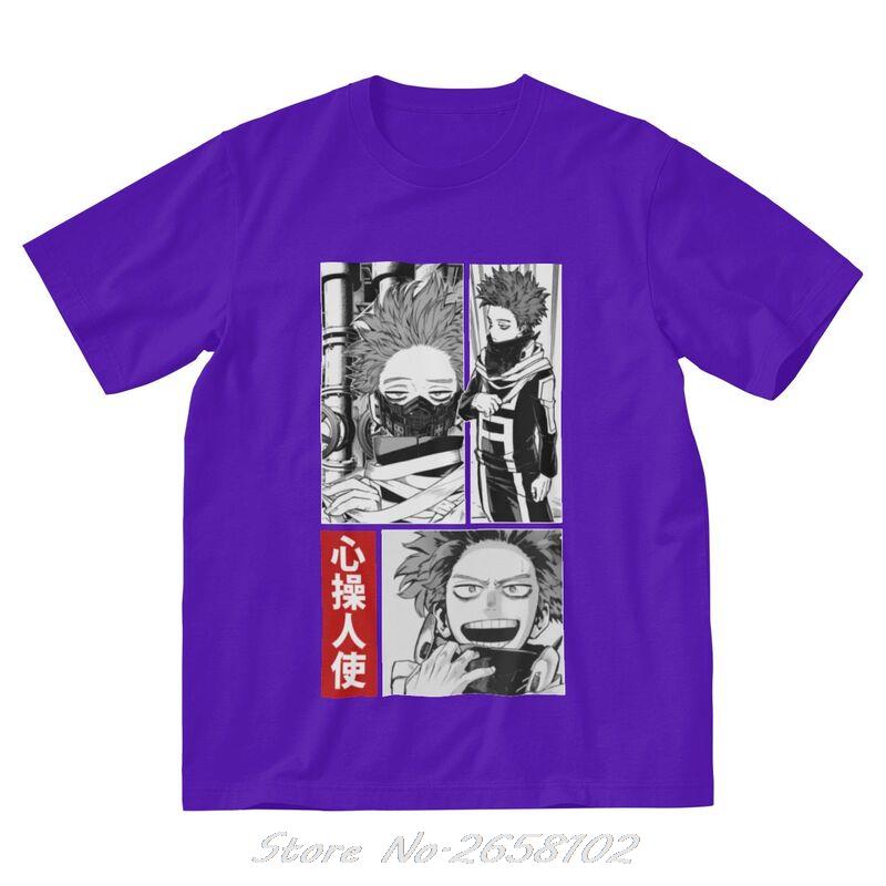 Boku No Hero Academia T Shirts Men Cotton T-shirt Anime Manga Hitoshi Shinso Tee Tops Harajuku Streetwear Tshirts Gift