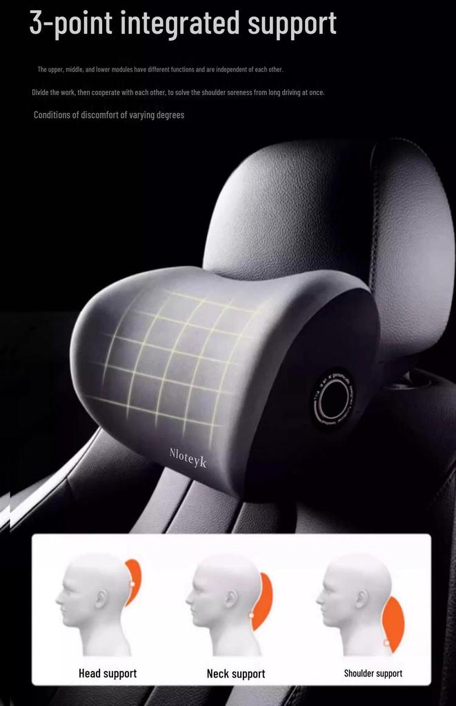 Car Memory Foam Neck & Lumbar Support Pillow Set: Ergonomic Headrest, All-Season Seat Back Cushion