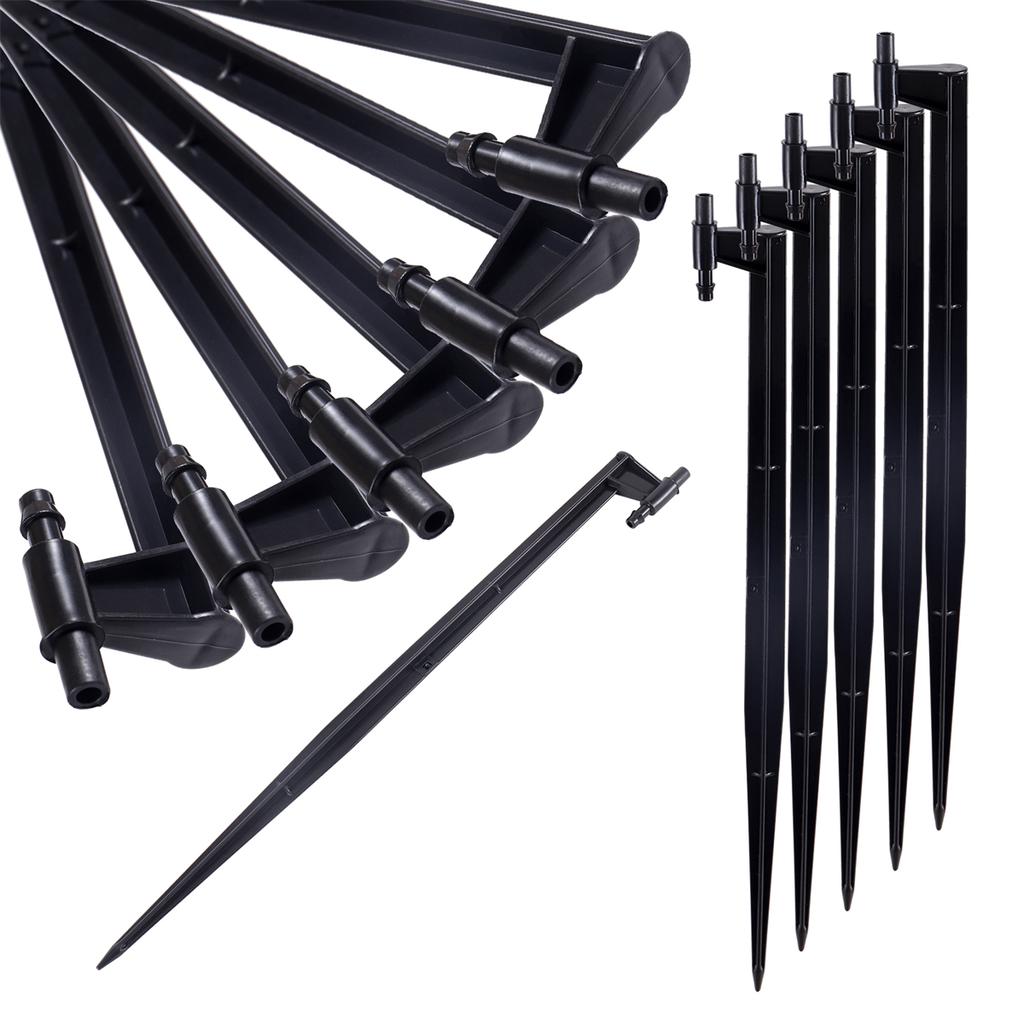 Length 30cm Spiked Spray Nozzle Bracket Rod 6mm Interface To 4/7mm Hose Barb Sprayer Head Holder Garden Irrigation Tool 5/50Pcs