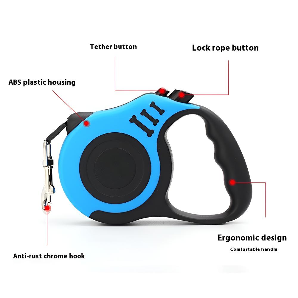 3m 5m Retractable Dog Leash Automatic Durable Nylon Lead for Puppy Outdoor Walking Hiking Traction Rope