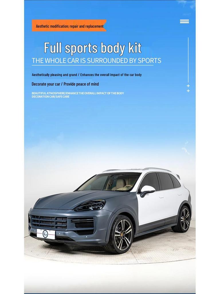 Porsche Cayenne 2011-2017 GTS Upgrade: Body Kit with PP Injection Molded Grille