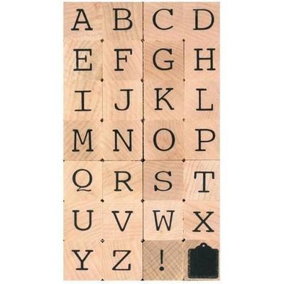Carimbos de madeira - Alfabeto com letras maiúsculas