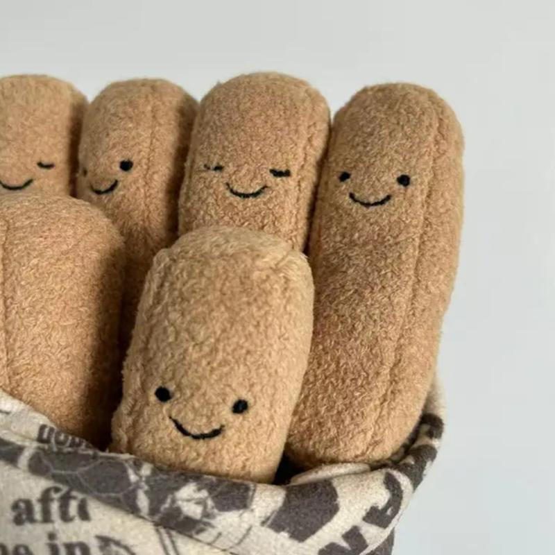 Nieuwe verpakte frietjes figuur simulatie gevuld pluche speelgoed cartoon anime schattig kinder verjaardagscadeau leuke pop