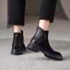 British Style Frosted Short Boots for Women with Thick Soles for Autumn and Winter New Leather and Suede Versatile Men's Boots