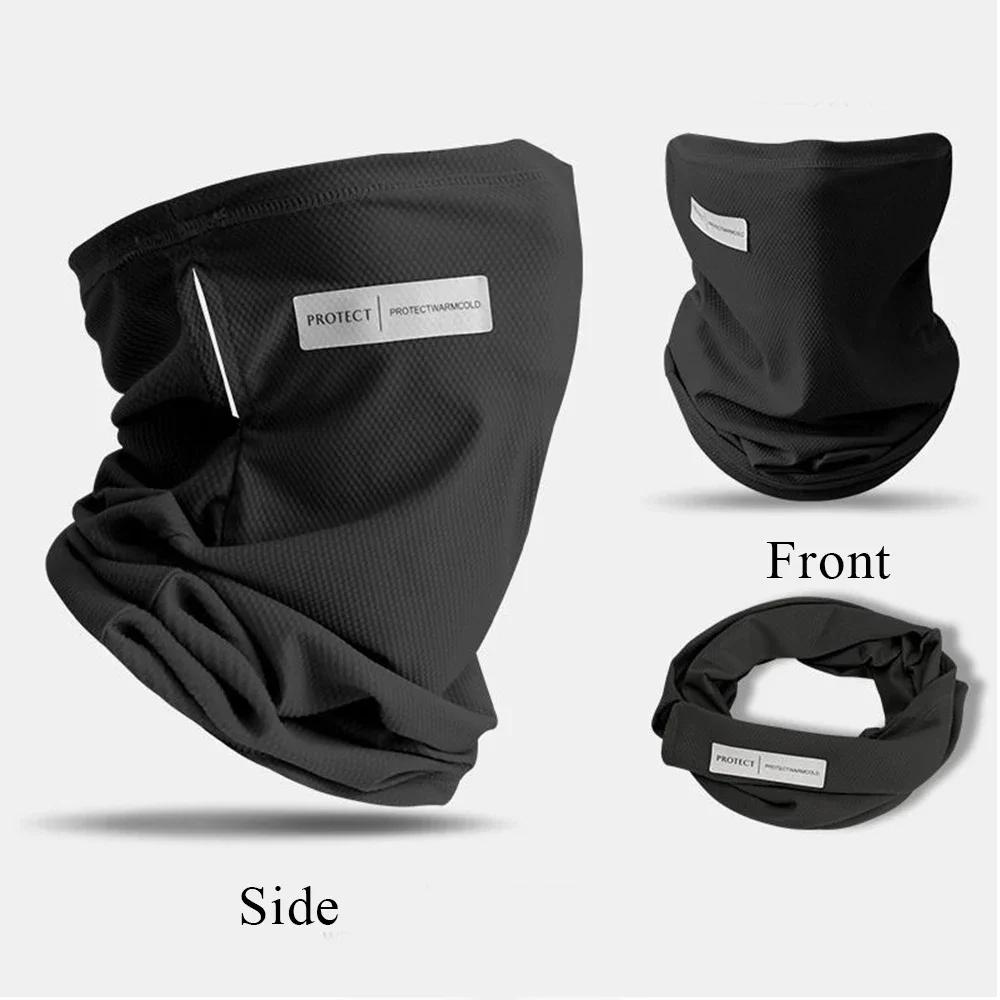 Outdoor UV Protection Ice Silk Mask Sunscreen Face Cover Neck Wrap Unisex Anti-UV Scarf Cycling UV Mask Ear Hanging Neck Scarves