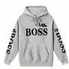 Trendy Kids' Letter Print Hoodie - 'Little Boss' Spring/Autumn Casual Sweatshirt for Boys & Girls