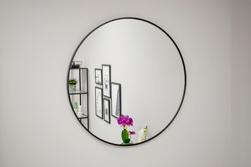 80cm Mirror, Black Frame