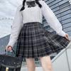 High School Girl Uniform Set with 42cm and Perfect for Amusement and Cultural Festivals [HTPARY] 5-Piece Skirt, Shirt, Tie, Ribbon, Halloween,
