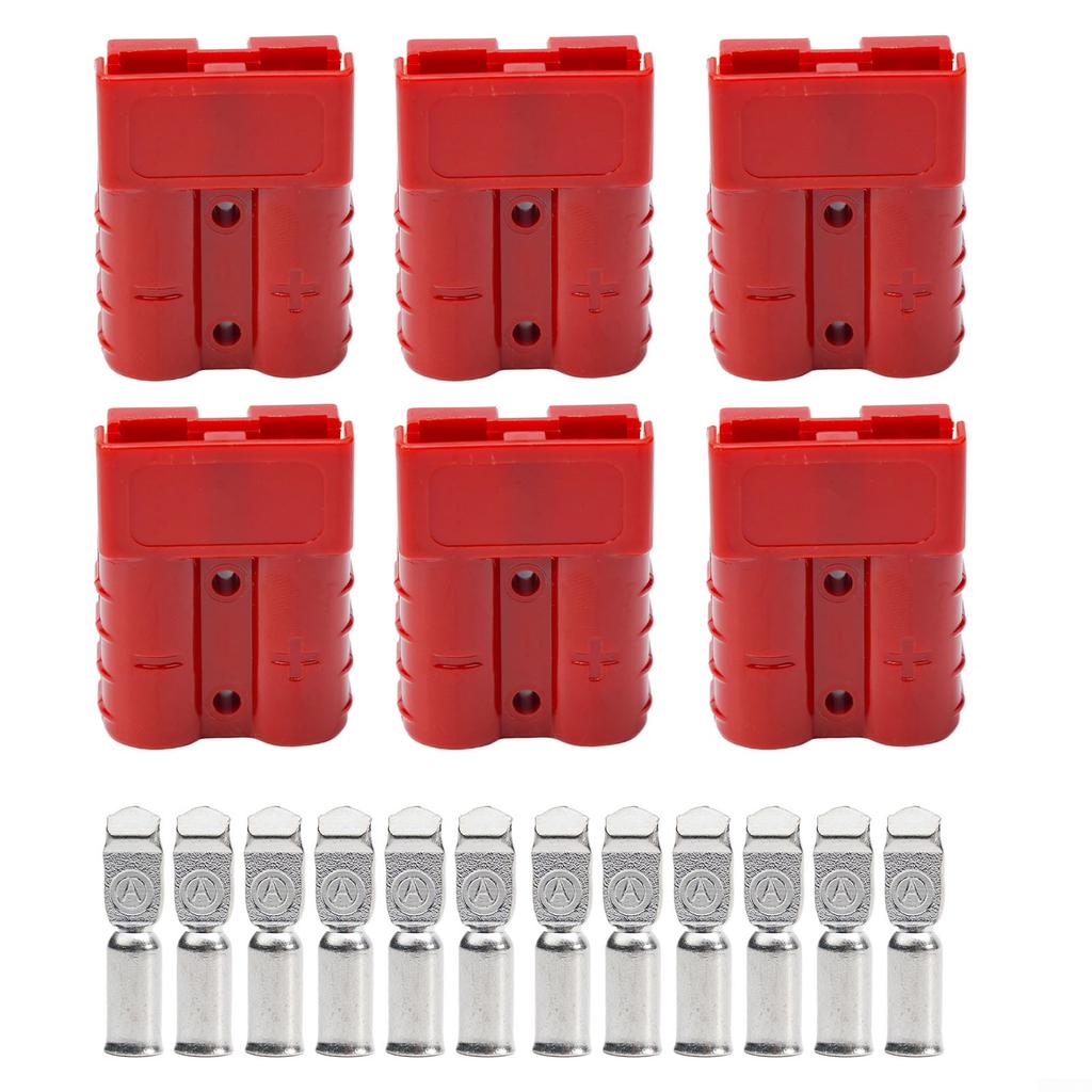 For Anderson Style Plug Connectors for Solar Caravan 6AWG 50AMP Pack of 6