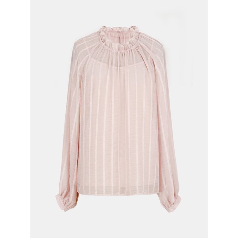 

Blue Rose Plus Size Women s Spring New Arrival Half Turtleneck Lace Embroidery Shirt Loose Sweet Niche Top White M