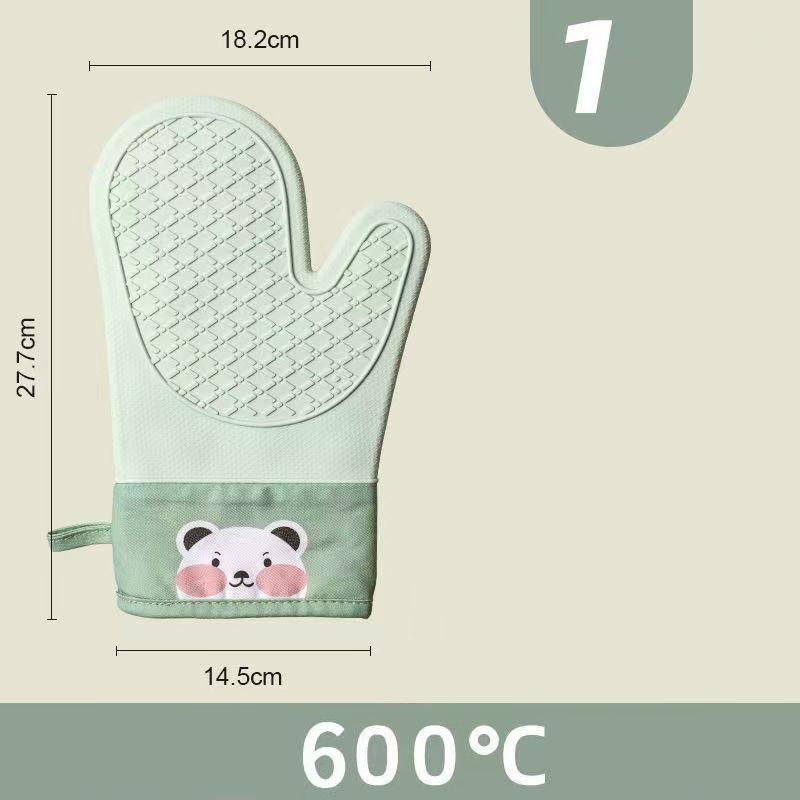 Silicone non-slip gloves high temperature resistant microwave oven oven gloves kitchen insulation anti-scalding baking gloves