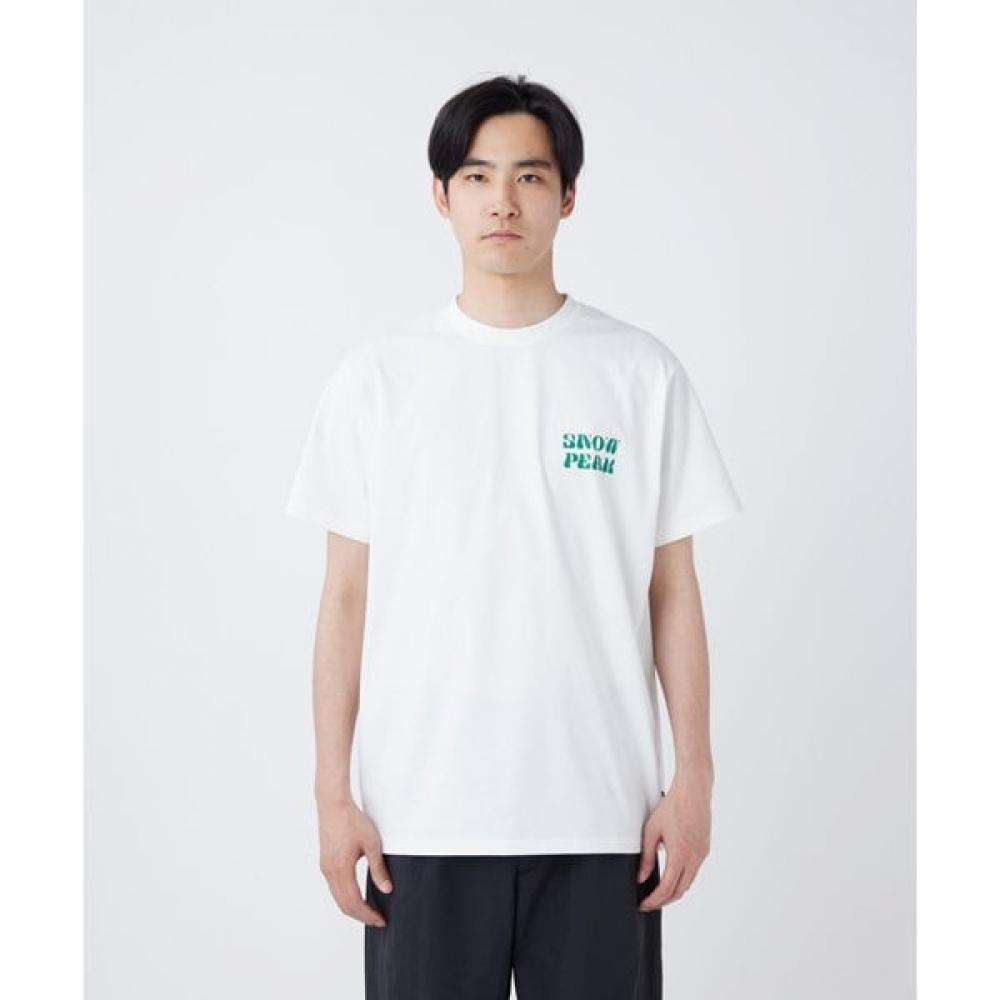 Snow Peak CaMping Graphic T ShirT Men S cuT   Sewn Off whiTe Size M TS 26Su005