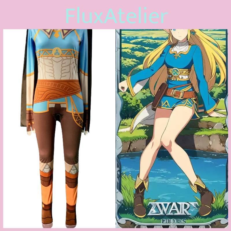 The Legend Of Zelda Breath Of The Wild Kostium Cosplay Sukienka z Jedwabiu Mlecznego Do Anime Roleplay Specjalne Postacie w Zestawie