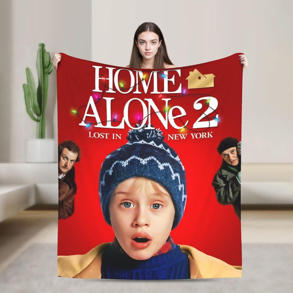 Home Alone Christmas Comedy Film Printed Blanket For Men Women Warm Cozy Fluffy Throw Blankets for Living Room Multi-size