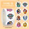 500 Stück/Set Aufkleber Paw Patrol Cartoon Chase Skye Aufkleber Niedliche Kinder Schreibwaren Schullehrerbedarf Belohnungsaufkleber Spielzeug Geschenk
