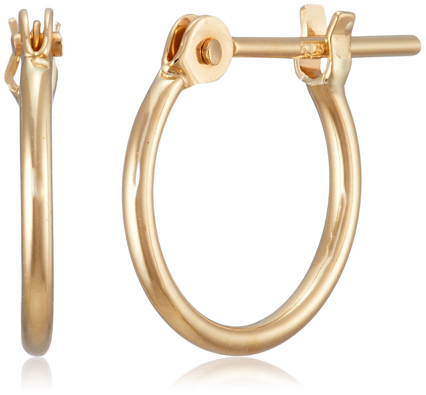 

ESTELLE [Official] Women s Hoop Earrings, 18K Yellow Gold (S) 0201-5619-0011-0000
