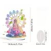 Ferris Wheel Pattern Table Sign Desktop Ornament Waterproof Decorative Accessories Lightweight Collection Colorful, Wall Decor Art
