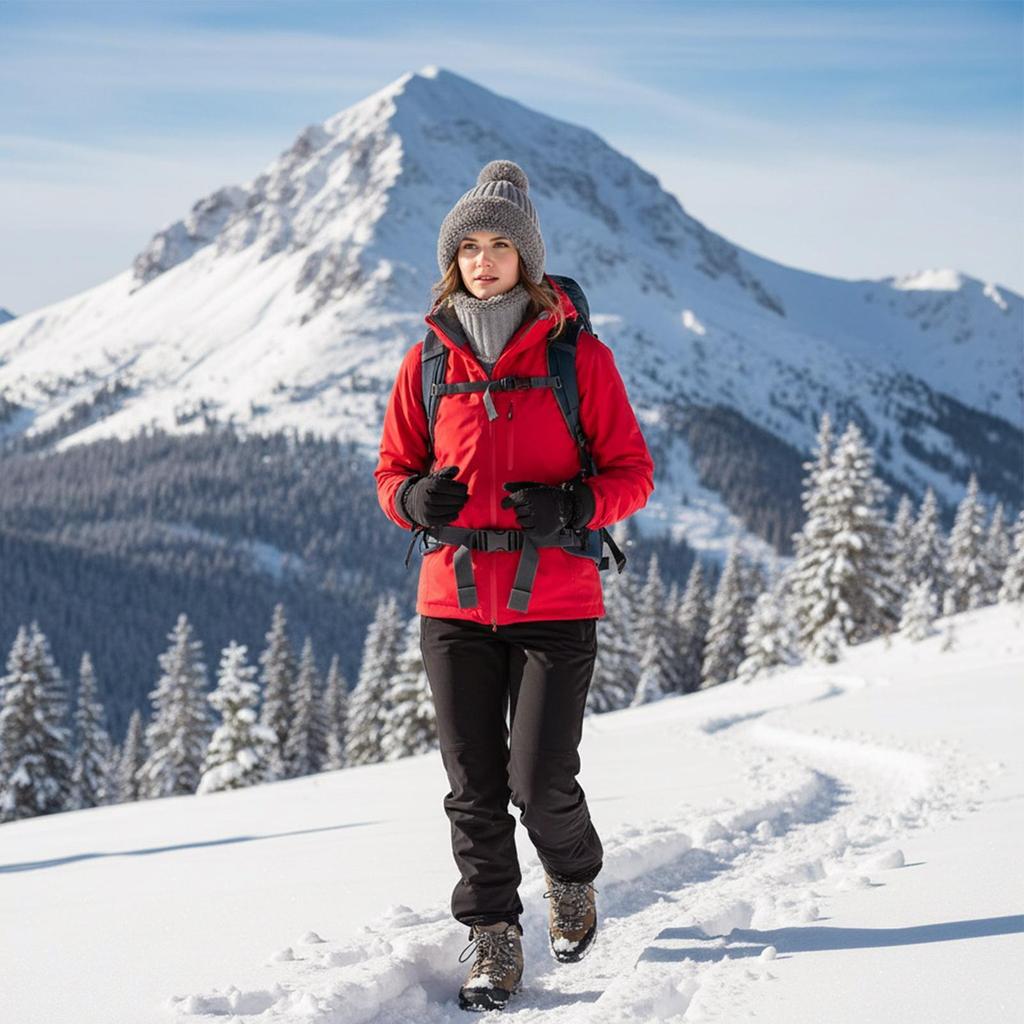 Women's Beanie Cycling Beanie With Neck Gaiter Fleece Lining Cute Hats For Women With Ear Flaps For Cold Weather Autumn Hiking