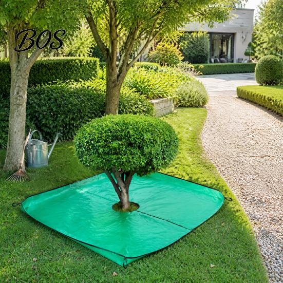 Heavy Duty Pruning Tarp Landscape with Hole, Metal Buckles, Waterproof Waste Tarp, Large Capacity Leaf Collector Garden Tree Bush Trimming for