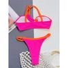 Sexy Splicing Asymmetric One Shoulder Bikini Women Swimwear Bather Bathing Suit Swim Two-pieces Bikini set