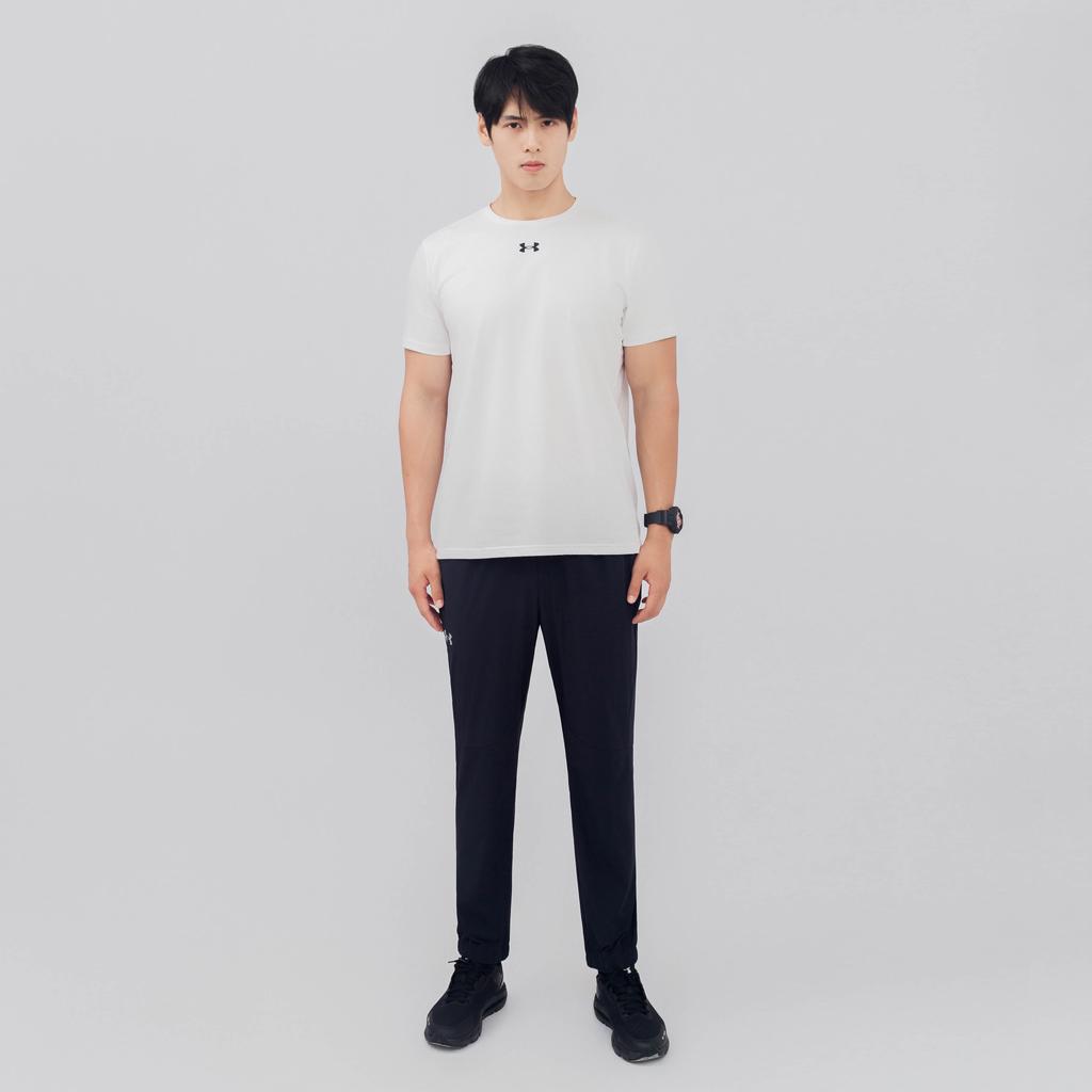 Under Armour Solid Color Woven Comfortable Quick-Dry Casual Pants Unisex bottoms Black 24500701-001